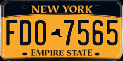 NY license plate FDO7565