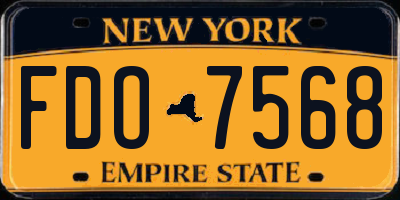 NY license plate FDO7568