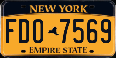 NY license plate FDO7569