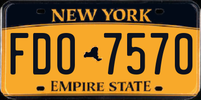 NY license plate FDO7570