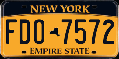 NY license plate FDO7572
