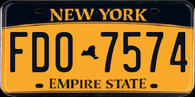 NY license plate FDO7574