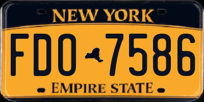 NY license plate FDO7586