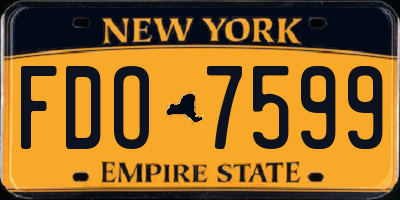 NY license plate FDO7599