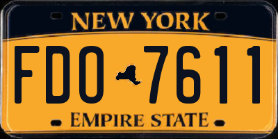 NY license plate FDO7611