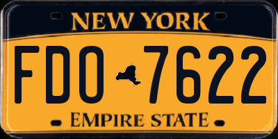NY license plate FDO7622
