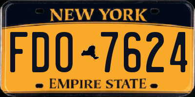NY license plate FDO7624