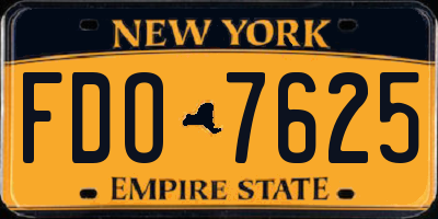 NY license plate FDO7625