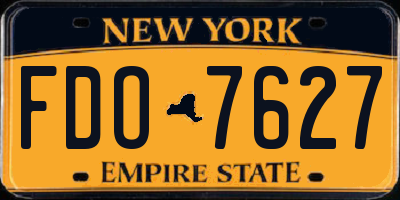NY license plate FDO7627