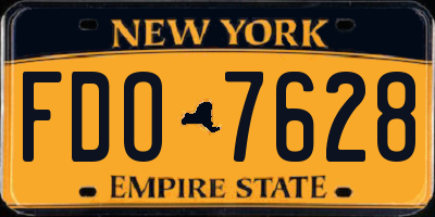 NY license plate FDO7628