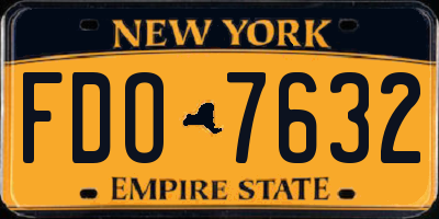 NY license plate FDO7632