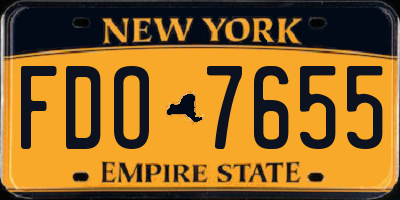 NY license plate FDO7655