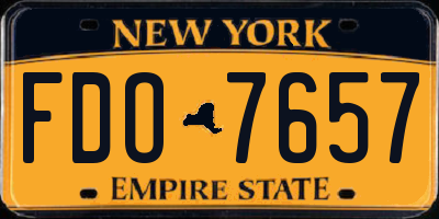 NY license plate FDO7657