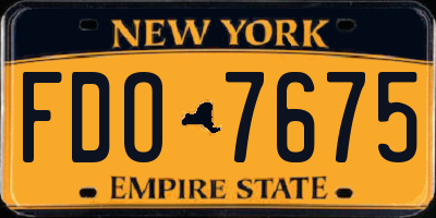 NY license plate FDO7675