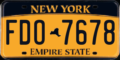 NY license plate FDO7678