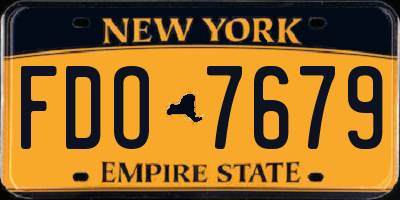 NY license plate FDO7679