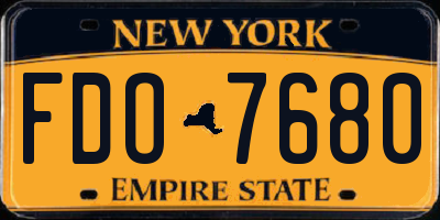 NY license plate FDO7680