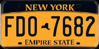NY license plate FDO7682