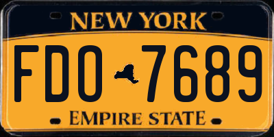 NY license plate FDO7689