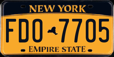 NY license plate FDO7705