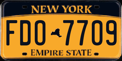 NY license plate FDO7709
