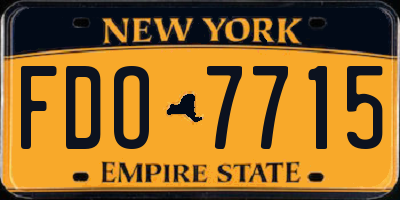NY license plate FDO7715