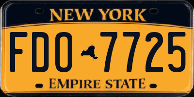 NY license plate FDO7725