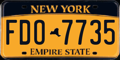 NY license plate FDO7735
