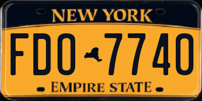 NY license plate FDO7740