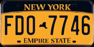 NY license plate FDO7746