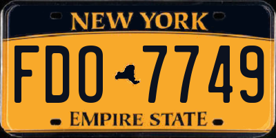 NY license plate FDO7749