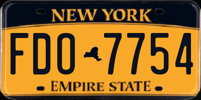 NY license plate FDO7754