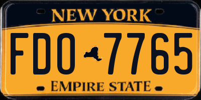 NY license plate FDO7765