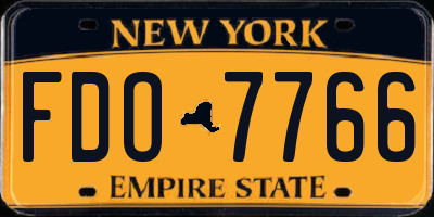 NY license plate FDO7766