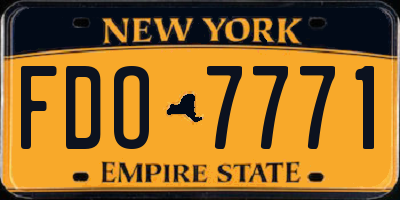NY license plate FDO7771