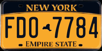 NY license plate FDO7784