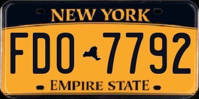NY license plate FDO7792