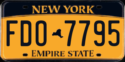 NY license plate FDO7795