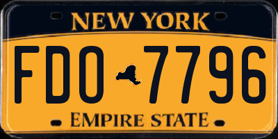 NY license plate FDO7796