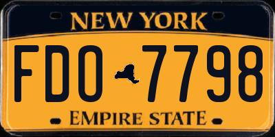NY license plate FDO7798