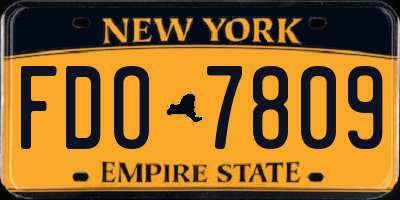 NY license plate FDO7809