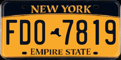 NY license plate FDO7819