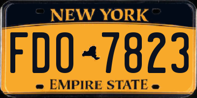 NY license plate FDO7823
