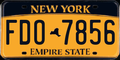 NY license plate FDO7856
