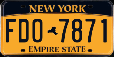 NY license plate FDO7871