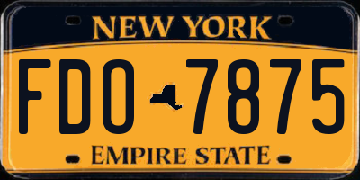 NY license plate FDO7875