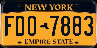 NY license plate FDO7883
