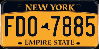 NY license plate FDO7885