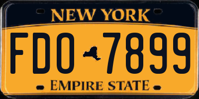 NY license plate FDO7899