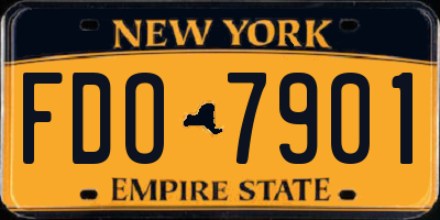 NY license plate FDO7901